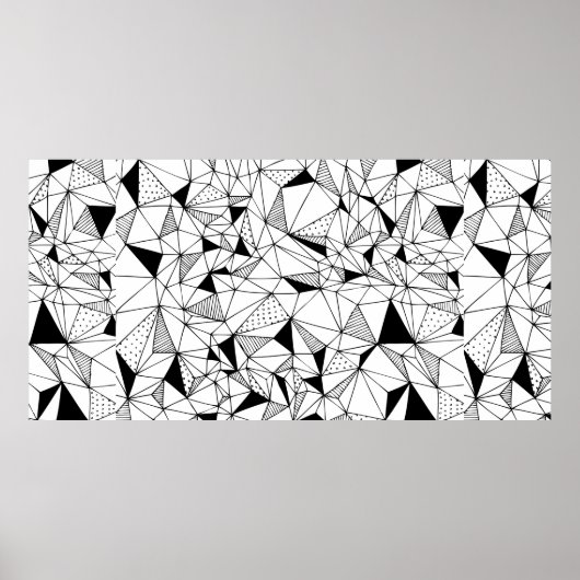 handgetekende abstracte geometrische achtergrond m poster (Voorkant)