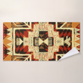 Handgetekende, abstracte illustratie van Native Am Badhanddoek (Badhanddoek)