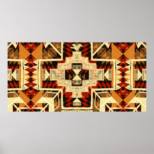 Handgetekende, abstracte illustratie van Native Am Poster (Voorkant)
