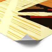 Handgetekende, abstracte illustratie van Native Am Poster (Hoek)