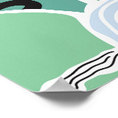 Handgetekende abstracte scandinavische afbeelding poster (Hoek)