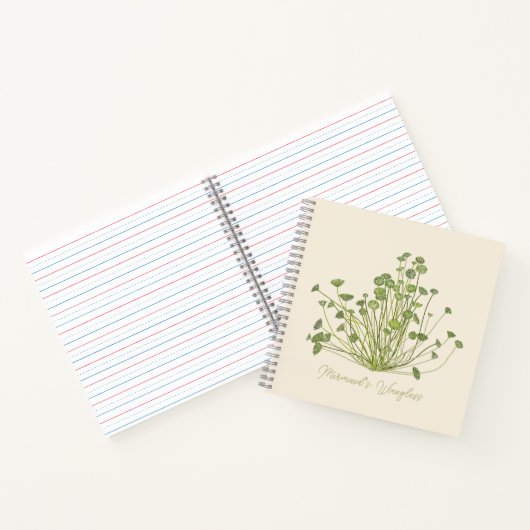 Handgetekende Acetabularia zeewier Notitieboek (Binnen)