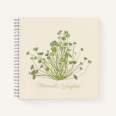 Handgetekende Acetabularia zeewier Notitieboek (Voorkant)