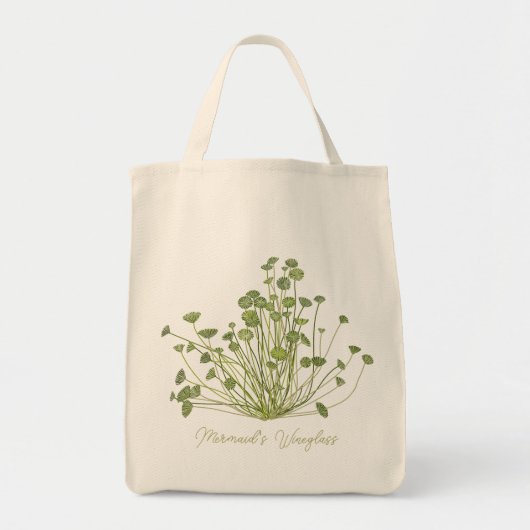 Handgetekende Acetabularia zeewier Tote Bag (Voorkant)
