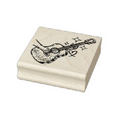 Handgetekende akoestische gitaar voor de gitarist rubberstempel (Stempel)