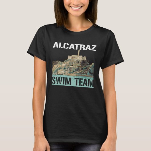 Handgetekende Alcatraz Swim Team T-shirt (Voorkant)