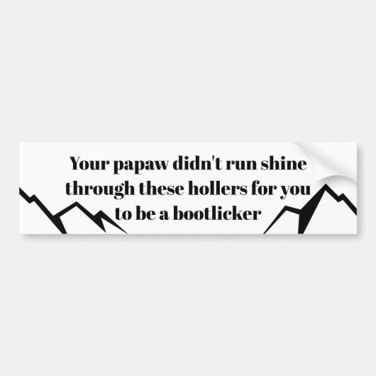 handgetekende Appalachian liberale linkse bumper Bumpersticker (Voorkant)