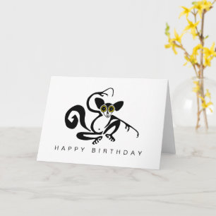 Handgetekende AYE-AYE - Wilde dieren - Natuur - Gr Kaart