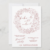 handgetekende Baby Het is koud Buiten Douche QR-co Kaart (Voorkant)