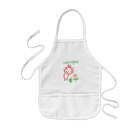 handgetekende baby  kinder schort (Voorkant)