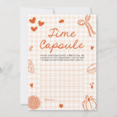 Handgetekende baby shower-tijdscapsule-game voor h kaart (Voorkant)