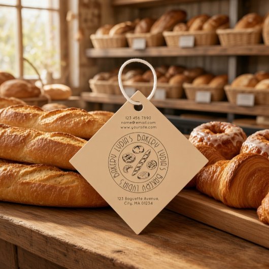 Handgetekende bakkerij bedankjes labels