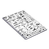 Handgetekende belettering, typografie doodle colle notitieboek (Rechterzijde)