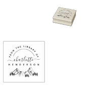 Handgetekende bergen modern uit het bibliotheekboe rubberstempel (Gestempeld)
