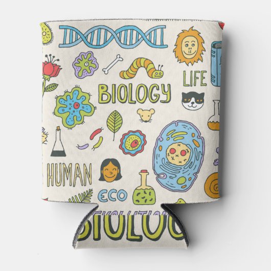 Handgetekende biologie,  illustratie blikjeskoeler (Voorkant)