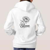 handgetekende bloem hoodie (Achterkant)