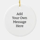 Handgetekende bloembloem laat je licht schijnen keramisch ornament (Achterkant)