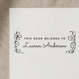 Handgetekende bloemen Deze boeken horen bij Boeken Zelfinktende Stempel