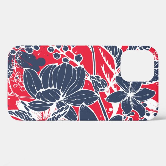 handgetekende bloemen, elegant dessin. Case-Mate iPhone case (Achterkant (horizontaal))