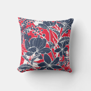handgetekende bloemen, elegant dessin. kussen