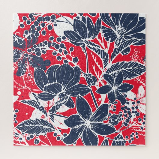  handgetekende bloemen, elegant dessin. legpuzzel (Verticaal)
