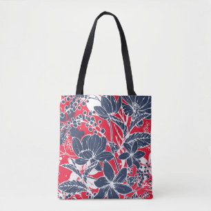  handgetekende bloemen, elegant dessin. tote bag