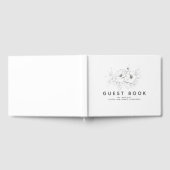 Handgetekende bloemen Elegant Modern Gastenboek (Volledig)