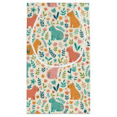 Handgetekende bloemencapybara cadeautas tas (Achterkant)