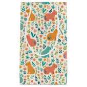 Handgetekende bloemencapybara cadeautas tas (Voorkant)