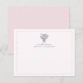 Handgetekende bloemetjes, gestippeld lijst een bri kaart (Voorkant / Achterkant)