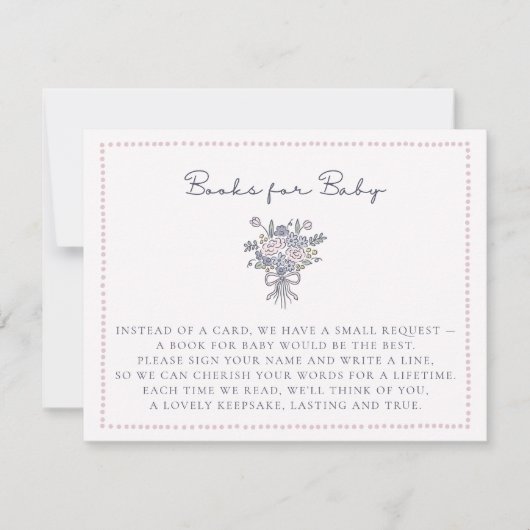 Handgetekende bloemetjes gestippelde lijsten boeke kaart (Voorkant)