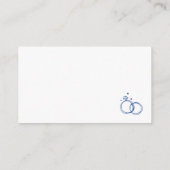 Handgetekende Blue Vrijgezellenfeest Recept Informatiekaartje (Achterkant)