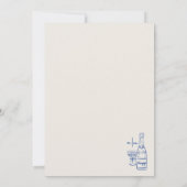 Handgetekende  Blue Wedding Save The Date (Achterkant)