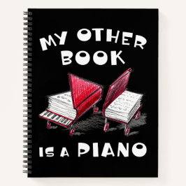 Handgetekende boeken op wielen - Piano-geïnspireer