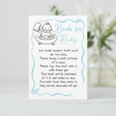 Handgetekende Boeken voor Baby Boy Kaart (Staand voorkant)