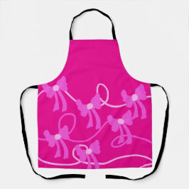 Handgetekende Bogen Roze Gele Lovers Schort