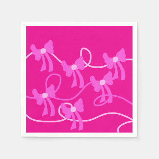 Handgetekende Bogen Roze Gele Lovers Servet