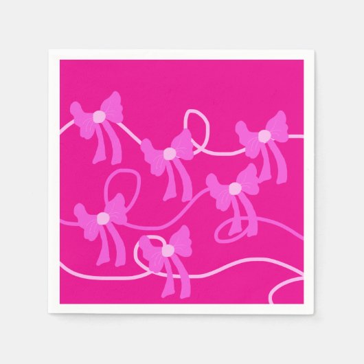 Handgetekende Bogen Roze Gele Lovers Servet (Voorkant)