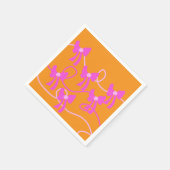 Handgetekende Bogen Roze Gele Lovers Servet (Hoek)