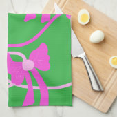 Handgetekende Bogen Roze Gele Lovers Theedoek (Quarter Fold)