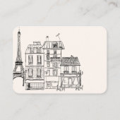 Handgetekende Bonjour Bebe Frans Baby shower Informatiekaartje (Achterkant)