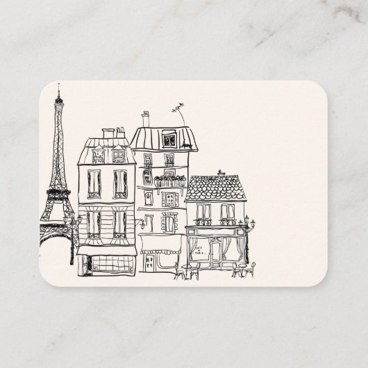 Handgetekende Bonjour Bebe Frans Baby shower Informatiekaartje (Achterkant)