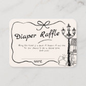 Handgetekende Bonjour Bebe Frans Baby shower Informatiekaartje (Voorkant)