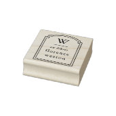Handgetekende boogframe monogram Ex Libris-boek Rubberstempel (Stempel)