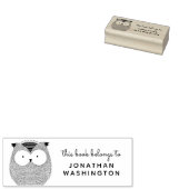 Handgetekende boomkor Dit boek behoort tot de aang Rubberstempel (Gestempeld)