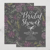 Handgetekende Botanicals | Bruidsuitnodiging Kaart (Voorkant / Achterkant)