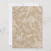 Handgetekende Botanicals Rustieke Kraft | Baby Sho Kaart (Achterkant)