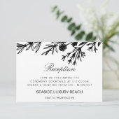 Handgetekende botanische bladeren Ontvangen Kaart (Staand voorkant)