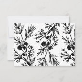 Handgetekende botanische bladeren Ontvangen Kaart (Achterkant)