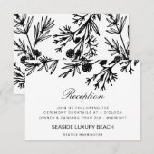 Handgetekende botanische bladeren Ontvangen Kaart (Voorkant / Achterkant)